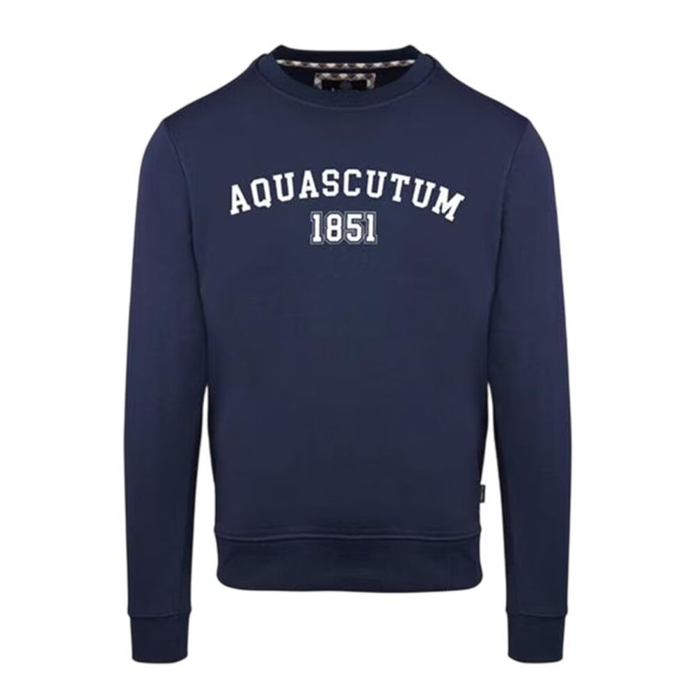Aquascutum Mens Arched Logo Sweatshirt / Navy